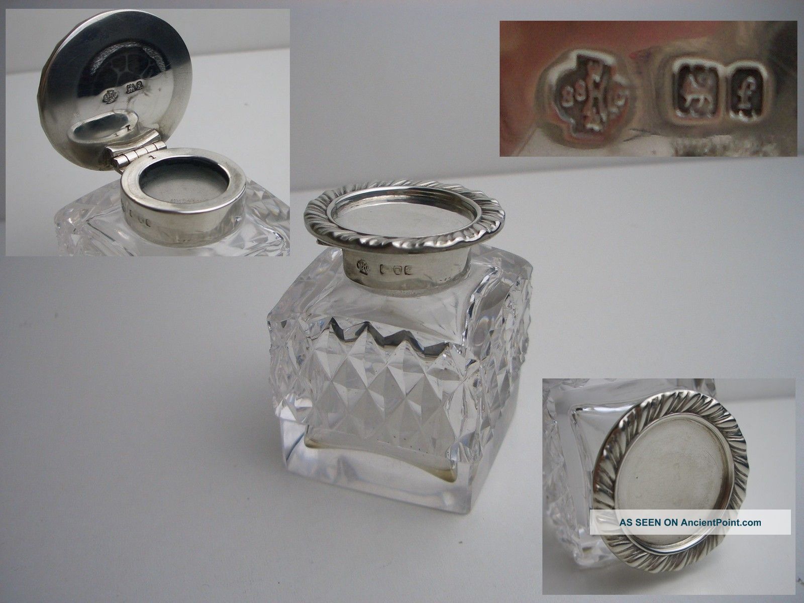 Edwardian Silver Inkwell - London 1901 - William Hutton Other photo