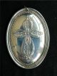 Towle Sterling Silver Christmas Ornament 1972 Oval W/ Cross & Birds Other photo 1