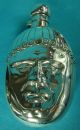 Victorian Sterling Silver Novelty Hip Flask Happy Face Full Sad Face Empty 1893 Other photo 1