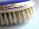 Art Deco Silver Guilloche Enamel Small Hairbrush Or Clothes Brush Hallmark1927 Brushes & Grooming Sets photo 1