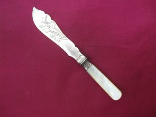 Sterling Silver Collared Fish Knife Sheffield 1899 photo