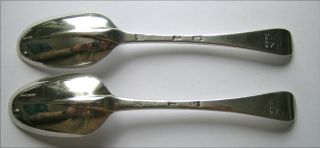 A George I Pair Of Silver Tablespoons,  Paul Hanet,  London,  1722 Crested photo
