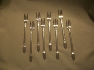 8 - 1847 Rogers Bros First Love Seafood Cocktail Forks photo