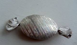 Sterling Silver Candy Shaped Pill Box By Ari D Norman Of London photo