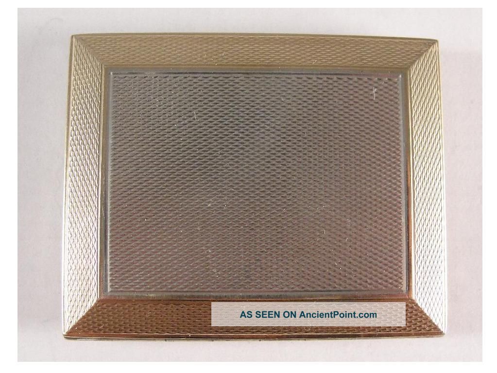 Asprey & Co: Antique Silver Vesta Case.  Slide Opening.  London 1916 Cigarette & Vesta Cases photo