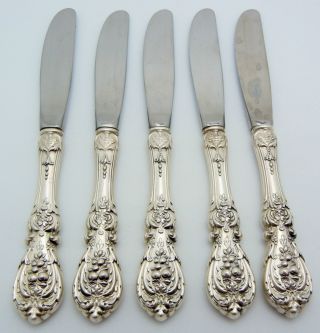 5 - Reed & Barton Sterling Silver Butter Knives Francis I photo