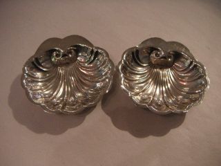 Pair Of Sterling Silver Shell Shape Trinket Dishes photo