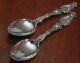 2 Whiting Lily Pattern Spoons - Teaspoons - 1902 - Sterling Gorham, Whiting photo 7