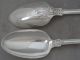 Pair Eaton Quality Queens Pattern 1857 Heavy Gauge Silver Serving Spoons 216g Other photo 4