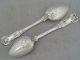 Pair Eaton Quality Queens Pattern 1857 Heavy Gauge Silver Serving Spoons 216g Other photo 6