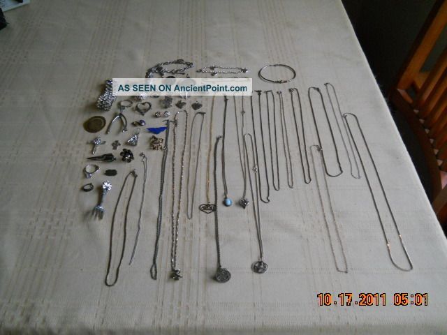 Mixed Sterling,  925,  800 & 835 Silver Jewelry - 7.  9 Ozs. Mixed Lots photo