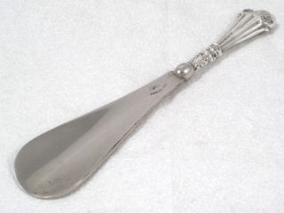 Antique Sterling Silver Handle Boot Or Shoe Horn From Birmingham Dated 1917 photo