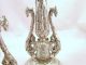 Pair Of Antique Silver Plated Continental Candlesticks - Animal Heads Candlesticks & Candelabra photo 2