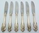 6 - Wallace Sterling Silver Butter Knives Grande Baroque Reed & Barton photo 1