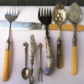 Old Spoons And Fish Knife/fork photo