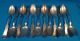 12 Sterling Coin Silver Grapefruit Spoons Coin Silver (.900) photo 5