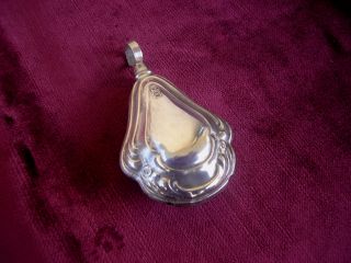 Old Unusual Art Deco ? Solid Silver Hooked Baby Rattle photo
