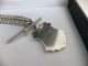 Antique Silver Albert Chain War Sil Gold Fob Pocket Watch Medal 1912 Old Lot Uncategorized photo 2