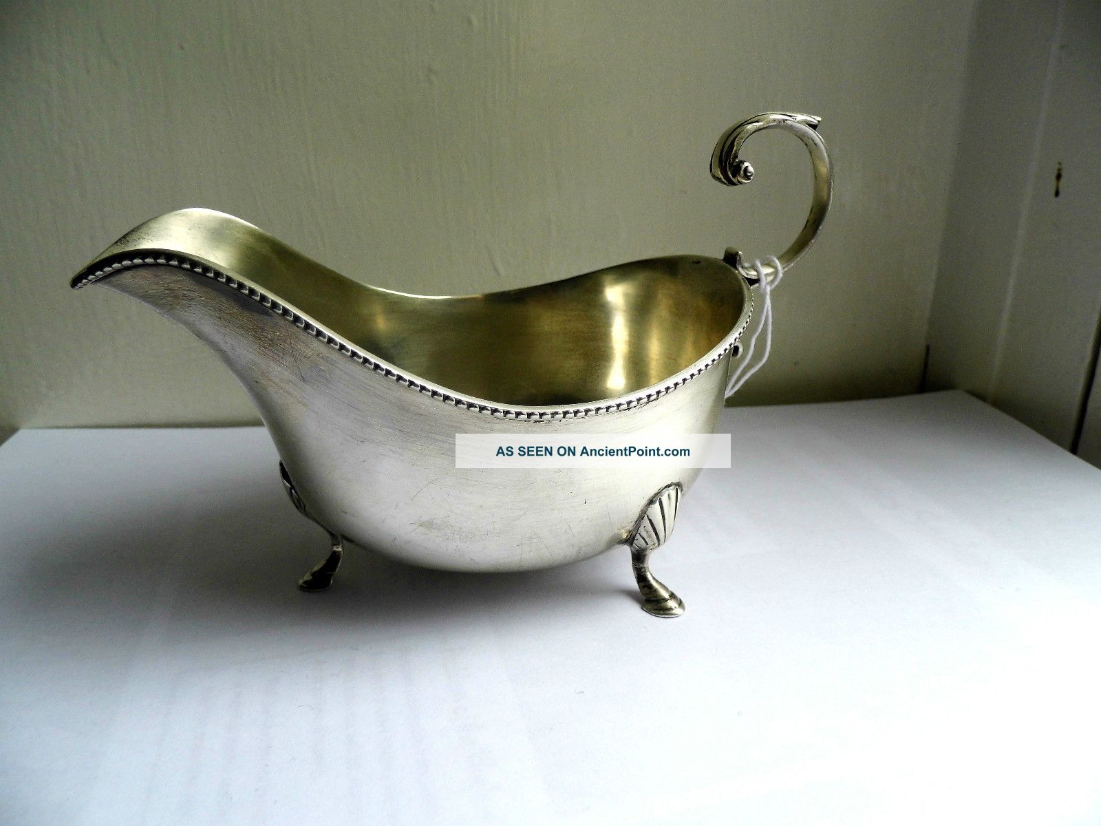 Solid Silver Hallmarked Sauce/gravy Boat 1912 - 13 Maker Edward Souter Bannsky Sauce Boats photo