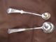 2 Unique Silver Mustard + Mayo Serving Spoons,  1 Sterling,  1 Silverplate Unknown photo 4