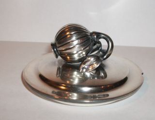 Limited Edition 1942 Georg Jensen - Neilson Sterling Silver Jam Pot Lid 40 Of 50 photo