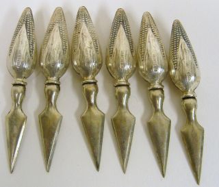 6 Sterling Silver Corn Spears photo