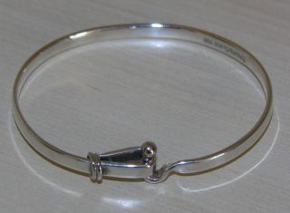 Tiffany & Co.  925 Hook Eye Sterling Solid Silver Cuff Bracelet photo