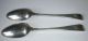 Pair 18th Century Solid Silver Table Spoons 1777 Bottom Marked Wc Maker Antique Other photo 1