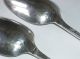 Pair 18th Century Solid Silver Table Spoons 1777 Bottom Marked Wc Maker Antique Other photo 2