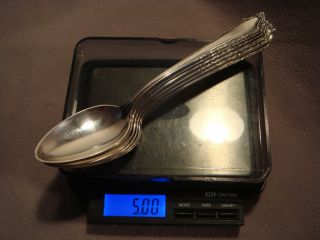 1919 Towle Dorothy Manners Sterling Silver 6 Teaspoons Scrap/use 5 Troy Oz photo