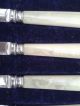 Antique Cased Set Of Silver Butter Knives.  James Deakin 1904.  Unusual Handles. Other photo 2