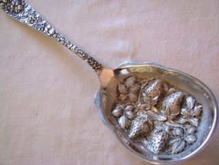 Stieff Sterling Berry Serving Spoon 9 - 1/4 