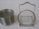 12 Vintage Sterling Silver And Glass Crystal Coaster Set In Holder Dishes & Coasters photo 4