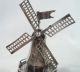Antique 835 Silver Dutch Judaica 1910 Spice Tower Windmill Salt Jan Van Dijk Scandinavia photo 2