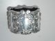 Sterling Silver Repousse Art Nouveau Flower Bud Scroll Hollow Napkin Ring Napkin Rings & Clips photo 6