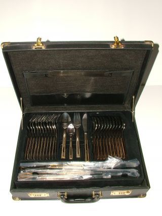 Silver And Gold Plate Set Of 67 Knives And Forks Canteen Of Cutlery Boxed photo