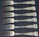 Set Of 6 Large & Heavy 422 Grams Sterling Silver Forks Kings Pattern Other photo 2