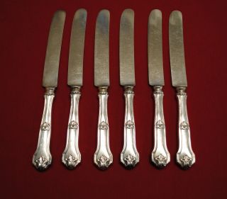 Six Rw&s Sterling Silver Dinner Knives photo