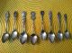 Eight Vintage Sterling Silver Souvenir Spoons - Look Souvenir Spoons photo 1