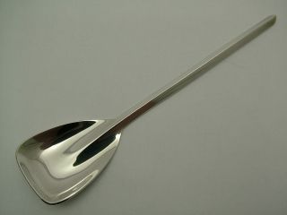 An Unusual Modernist Hallmarked Sterling Silver Caddy Spoon. photo