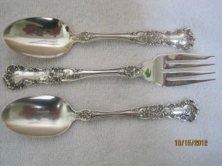 Gorham - - 3 - - 1899 - Buttercup - - 2 - Spoons - 1 - Fork - - 3.  4oz. photo