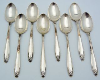 8 - International Sterling Silver Demitasse Spoons Prelude photo