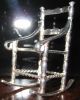 Miniature Solid Silver Furniture: Table & 7 Chairs (1 Rocking) By H Hooijkaas A+ Miniatures photo 6