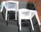Miniature Solid Silver Furniture Table & 2 Shield - Back Chairs By S J Rose & Sons Miniatures photo 2