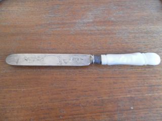 Wood And Hughes Antique Silver And Mother Of Pearl Knife - Engraved & Hallmarked photo