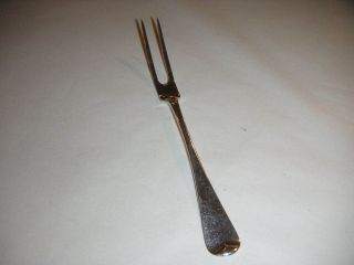 Unusual Antique Silver 2 Tine Old English Pattern Dinner Fork By John Kerschner photo