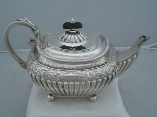Lovely Victorian 1897 James Dixon Hallmarked Silver Teapot 578g photo