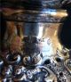 German 800 Silver Trumpet Form Bud Vase W/ Etched Glass Insert Cherubs Ornate Silver Alloys (.800-.899) photo 9