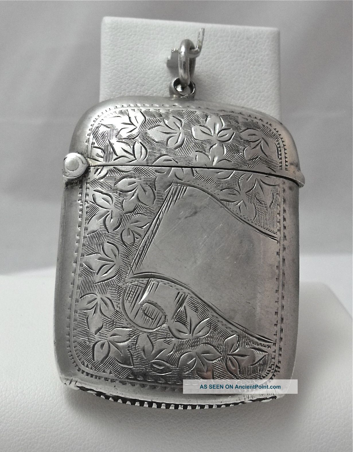 Antique Sterling Silver Match Safe Vesta Case 1910 Birmingham England Cigarette & Vesta Cases photo