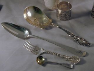 Hand Made By Kruschwitz Onc Windsor / 1800 Sterling Long Handle Serving Spoon photo